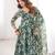 Green printed georgette anarkali kurti