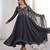 Black printed georgette anarkali kurti