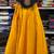 Yellow Rayon Navratri Lehenga Choli | Garba & Dandiya Outfit with Black Embroidery Sleeveless Sweetheart Neckline