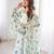 White printed georgette anarkali kurti