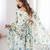 White printed georgette anarkali kurti