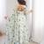 White printed georgette anarkali kurti