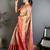beige kanjeevaram silk blend zari woven saree with unstitched blouse piece.