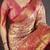 beige kanjeevaram silk blend zari woven saree with unstitched blouse piece.