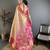 beige kanjeevaram silk blend zari woven saree with unstitched blouse piece.