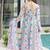 White printed georgette anarkali kurti