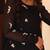 Black printed georgette anarkali kurti