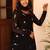 Black printed georgette anarkali kurti
