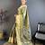 olive kanjeevaram silk blend zari woven saree with unstitched blouse piece.