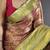 rani kanjeevaram silk blend zari woven saree with unstitched blouse piece.