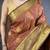 brown soft silk blend zari woven saree with unstitched blouse piece.
