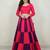 Pink Rayon Navratri Lehenga Choli | Garba & Dandiya Outfit with Pink Half-Sleeve Round Neckline
