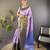 lavender tissue silk blend kanjeevaram zari woven saree with unstitched blouse piece.