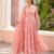 Light pink printed georgette anarkali kurti