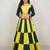 Lemon Rayon Navratri Lehenga Choli | Garba & Dandiya Outfit with Lemon Half-Sleeve Round Neckline