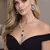 Amethyst Purple Teardrop Bridal Jewelry Set: Silver Necklace and Earrings