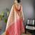 peach tissue silk blend kanjeevaram zari woven saree with unstitched blouse piece.