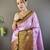 lavender tissue silk blend kanjeevaram zari woven saree with unstitched blouse piece.