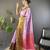 lavender tissue silk blend kanjeevaram zari woven saree with unstitched blouse piece.