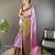 lavender tissue silk blend kanjeevaram zari woven saree with unstitched blouse piece.