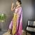 lavender tissue silk blend kanjeevaram zari woven saree with unstitched blouse piece.
