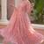 Light pink printed georgette anarkali kurti