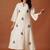 Women Embroidered A-Line Thread Work Pure Cotton Kurta with Palazzos