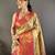 gold tissue silk blend kanjeevaram zari woven saree with unstitched blouse piece.