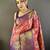 pink tissue silk blend kanjeevaram zari woven saree with unstitched blouse piece.