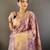 purple tissue silk blend kanjeevaram zari woven saree with unstitched blouse piece.