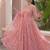 Light pink printed georgette anarkali kurti