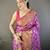purple soft silk blend banarasi zari woven saree with unstitched blouse piece.