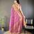 purple soft silk blend banarasi zari woven saree with unstitched blouse piece.