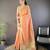 orange soft cotton blend zari checks saree with unstitched blouse piece.
