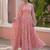 Light pink printed georgette anarkali kurti
