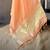 orange soft cotton blend zari checks saree with unstitched blouse piece.