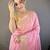 pink soft cotton blend zari checks saree with unstitched blouse piece.