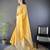 yellow soft cotton blend zari checks saree with unstitched blouse piece.