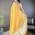 yellow soft cotton blend zari checks saree with unstitched blouse piece.