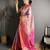 lilac kanjeevaram silk blend zari woven saree with unstitched blouse piece.