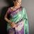 rama kanjeevaram silk blend zari woven saree with unstitched blouse piece.