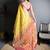 yellow kanjeevaram silk blend zari woven saree with unstitched blouse piece.