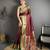 maroon silk blend zari woven saree with unstitched blouse piece.
