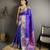 purple silk blend zari woven saree with unstitched blouse piece.