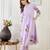 Women Floral Printed Cotton A-Line Kurta with Trousers