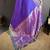 purple silk blend zari woven saree with unstitched blouse piece.
