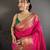 rani silk blend zari woven saree with unstitched blouse piece.