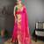 rani silk blend zari woven saree with unstitched blouse piece.