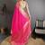 rani silk blend zari woven saree with unstitched blouse piece.