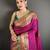 wine silk blend zari woven saree with unstitched blouse piece.